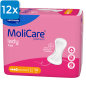 Preview: Die Vorderseite einer Packung Molicare Premium Lady Pad 4 Tropfen. Oben links ist ein blaues Viereck mit der Aufschrift "12x", welche aussagt, dass zwölf Packungen in einem Karton enthalten sind.